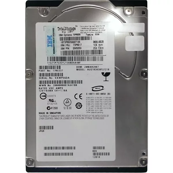 IBM 73P8005 | 300GB 10000RPM 2Gb/S Fibre Channel Hot Swappable 3.5-Inch Hard Drive-image