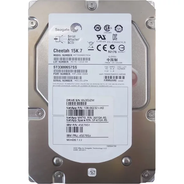 Netapp SP-410A-R5 | 300GB 15000RPM SAS 3Gb/S 3.5-Inch Hard Drive-image