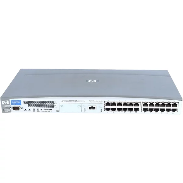 Hp J4813-61001 | Procurve 2500 Series 2524 24 X RJ-45 Ports 10/100Base-Tx + 2 X Sfp (Mini-Gbic) Ports Layer 2 Managed Rack-Mountable Fast Ethernet Network Switch-image