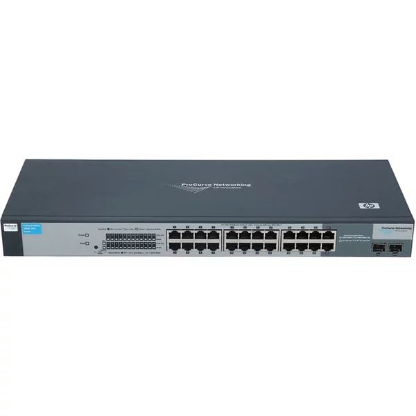 Hp J9028-61001 | Procurve 1800 Series 1800-24G 22 X RJ-45 Ports 10/100/1000Base-T + 2 X Dual Personality RJ-45/SFP (Mini-Gbic) Ports Layer 2 Managed Rack-Mountable Gigabit Ethernet Network Switch-image