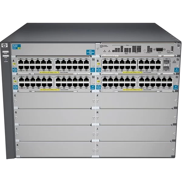 Hp J9532A | Procurve 5412-92G-Poe+-2Xg V2 92 X RJ-45 Ports Poe+ 10/100/1000Base-T 2 X Sfp Mini-Gbic Ports Layer 4 Managed 7U Rack-Mountable Gigabit Ethernet Network Zl Switch-image