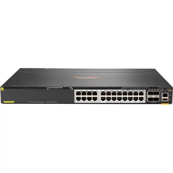 Hp JL660A | Aruba Cx 6300M Series 24 X 5Gbase-T RJ-45 Class6 Poe And 4 X 50Gbe SFP56 Ports Layer 3 Managed Stackable Gigabit Ethernet Network Switch-image