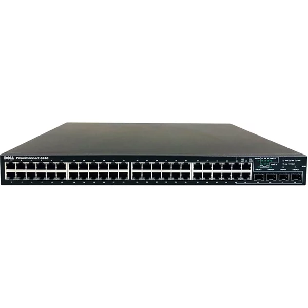 Dell 0FWXNG | Powerconnect 6200 Series 6248 48 X Ports 10/100/1000Base-T + 4 X Shared Sfp Ports Layer 3 Managed 1U Rack-Mountable Gigabit Ethernet Network Switch-image