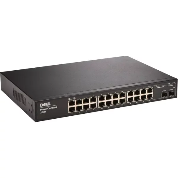 Dell 09CTGC | Powerconnect 2800 Series 2824 24 X RJ-45 Ports 10/100/1000Base-T + 2 X Sfp Ports Layer 3 Managed 1U Rack-Mountable Gigabit Ethernet Network Switch-image
