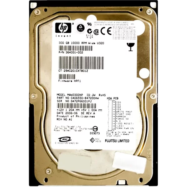 HP 364331-002 | 300GB 10000RPM Ultra320 Scsi LVD 68-Pin 3.5-Inch Hard Drive-image
