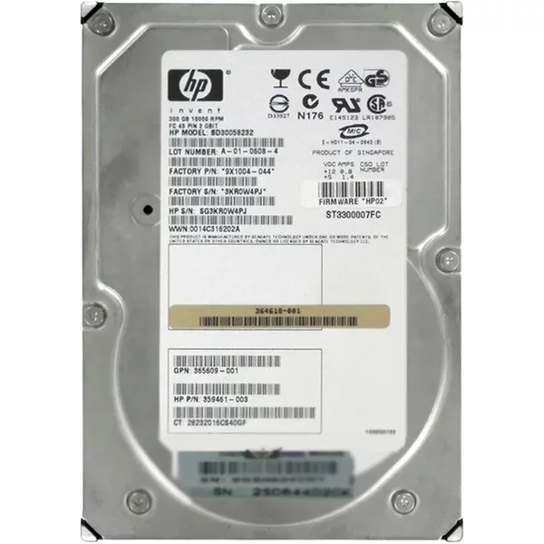 HP 364618-001 | 300GB 10000RPM Fibre Channel 2Gb/S Hot-Pluggable Dual Port 3.5-Inch Hard Drive-image