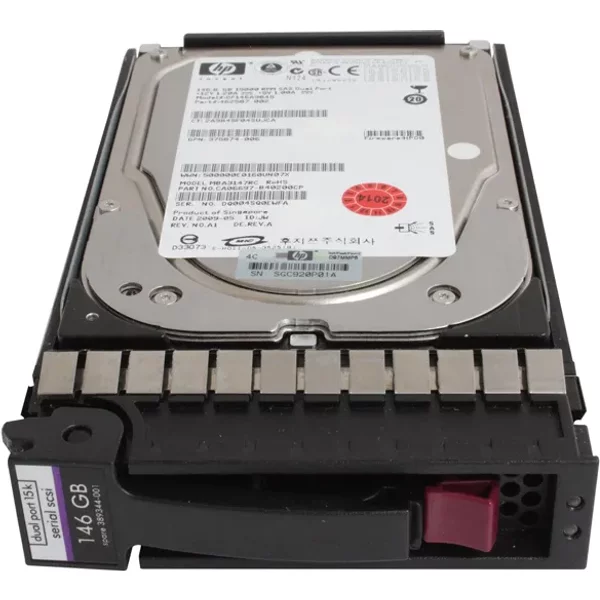 HP 389344-001 | 146GB 15000RPM SAS 3Gb/S SFF Hot-Pluggable Dual Port 3.5-Inch Hard Drive For Gen1 To Gen7 Proliant Server-image