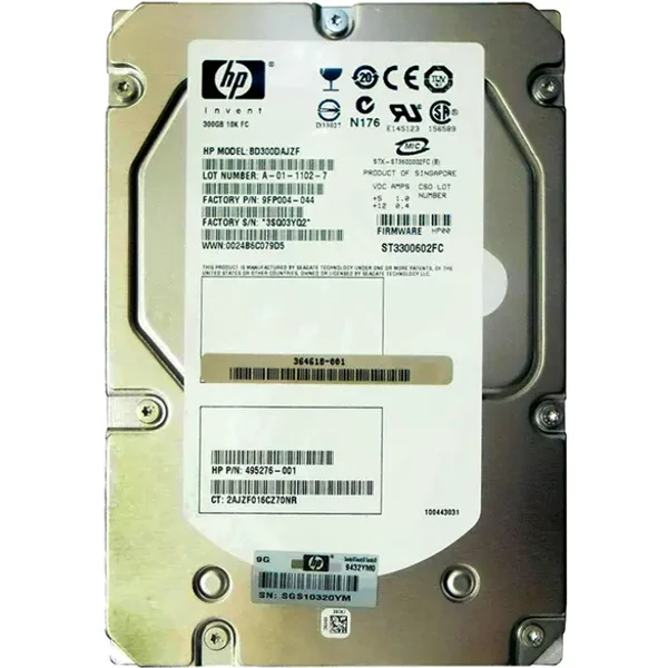 HP 495276-001 | 300GB 10000RPM Fibre Channel 2Gb/S Hot-Swappable Dual Port 3.5-Inch Hard Drive-image