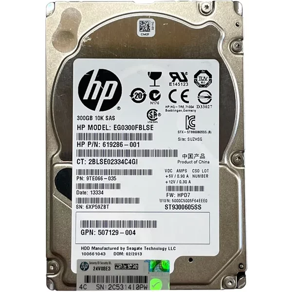 HP 619286-001 | 300GB 10000RPM SAS 6Gb/S SFF Hot-Pluggable Dual Port 2.5-Inch Hard Drive For Gen1 To Gen7 Proliant Servers-image