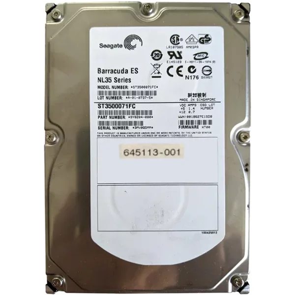 HP 645113-001 | 500GB 7200RPM Fibre Channel 2Gb/S 8MB Cache 3.5-Inch Hard Drive-image