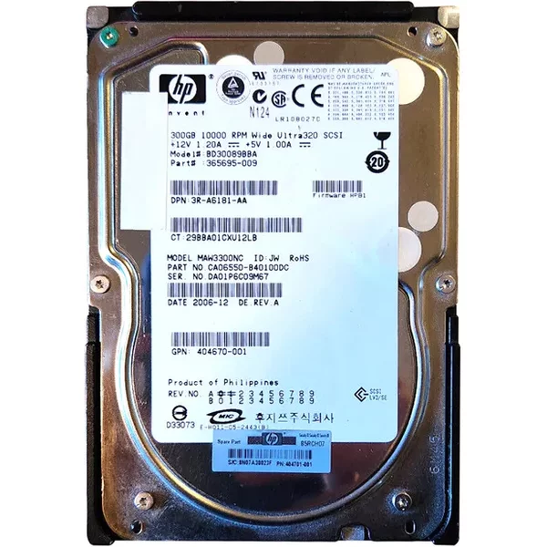 Fujitsu CA06550-B40100DC | 300GB 10000RPM Ultra320 Scsi 80-Pin 8MB Cache 3.5-Inch Hard Drive-image