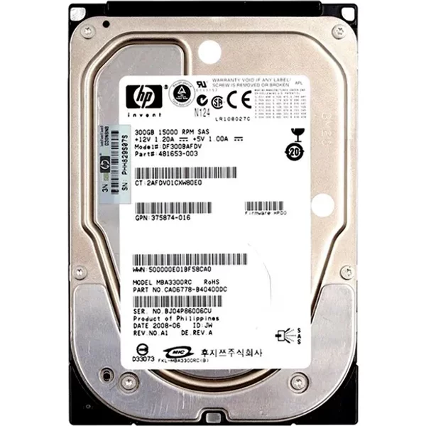 Fujitsu CA06778-B40400DC | 300GB 15000RPM SAS 3Gb/S 16MB Cache 3.5-Inch Hard Drive-image