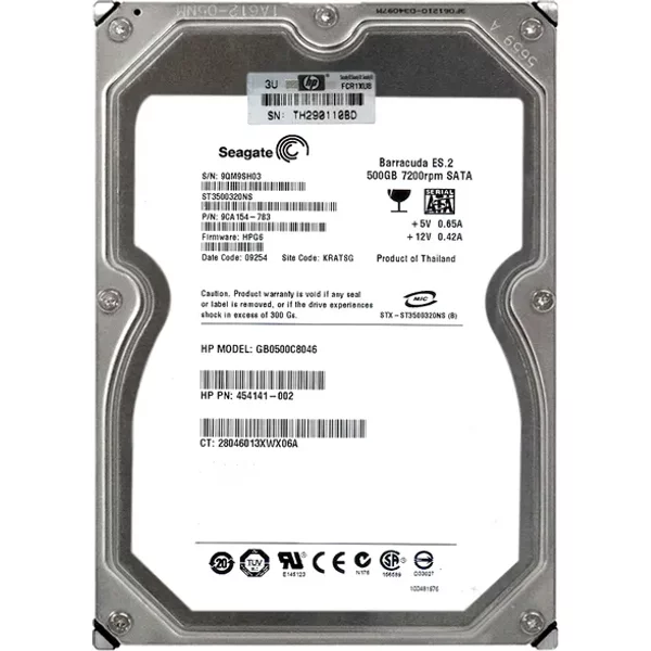 HP GB0500C8046 | 500GB 7200RPM Sata 1.5Gb/S NCQ Hot-Pluggable 3.5-Inch Hard Drive For Gen1 To Gen7 Proliant Server-image