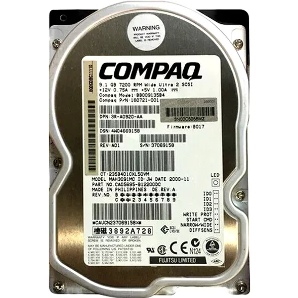 Fujitsu MAH3091MC | 9.1GB 7200RPM Ultra160 Scsi 80-Pin 512KB Cache 3.5-Inch Hard Drive-image