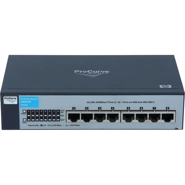 Hp J9029A#ABA | Procurve 1800 Series 1800-8G 8 X RJ-45 Ports 10/100/1000Base-T Layer 2 Managed Rack-Mountable Gigabit Ethernet Network Switch-image