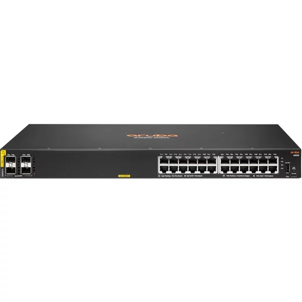 Hp R8N87A | Cx 6000 Series 6000 24G Class4 Poe 4SFP 24 X Rj-45 Ports 1000Base-T Class4 Poe + 4 X Sfp Ports Layer 2 Managed Stackable 1U Rack-Mountable Gigabit Ethernet Network Switch-image