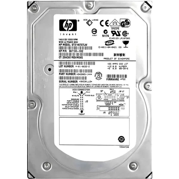 HP 367103-002 | 146GB 10000RPM Ultra320 Scsi 8MB Cache LVD 68-Pin 3.5-Inch Hard Drive-image