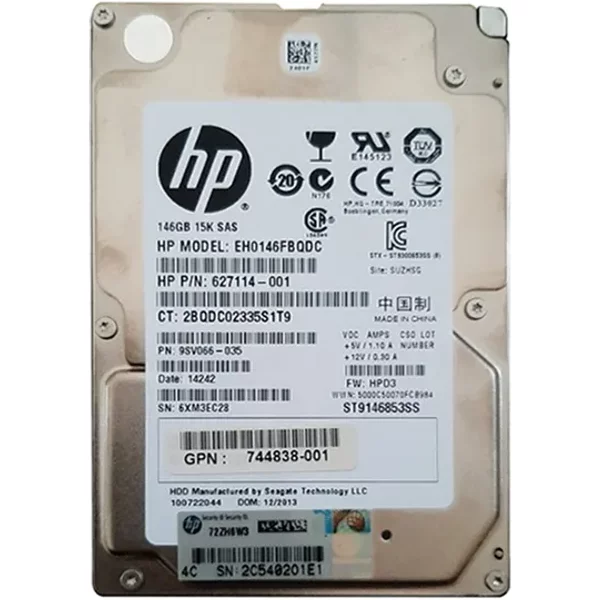 HP 744838-001 | 146GB 15000RPM SAS 6Gb/S SFF Hot-Pluggable 2.5-Inch Hard Drive-image
