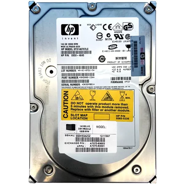 HP A7076-69002 | 73GB 10000RPM Ultra320 Scsi LVD 68-Pin 3.5-Inch Hard Drive-image