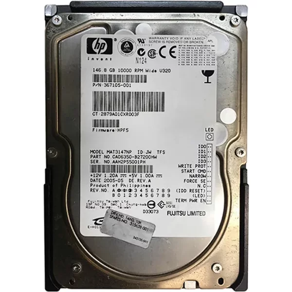 Fujitsu CA06350-B27200HW | 146GB 10000RPM Ultra320 Scsi 68-Pin 8MB Cache 3.5-Inch Hard Drive-image