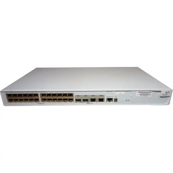 3Com 3CR17661-91 | 4200G 24 X RJ-45 Ports 10/100/1000Base-T + 4 X Dual Personality RJ-45/SFP Ports Layer 3 Managed 1U Rack-Mountable Gigabit Ethernet Network Switch-image
