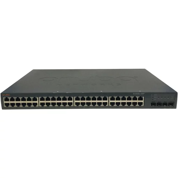 Hp JW672A | S1500 Mobility Access 48 X Ports Poe 10/100/1000 + 4 X Sfp Ports Layer 3 Managed Gigabit Ethernet Network Switch-image