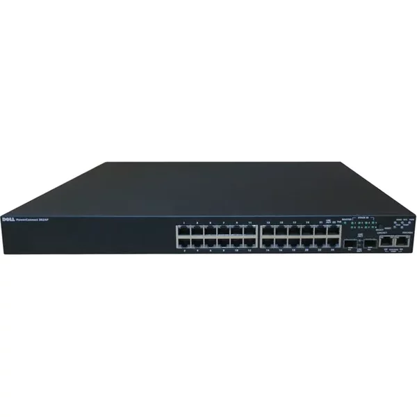 Dell 0K690K | Powerconnect 3524P 24 X Ports Poe 10/100Base-T + 2 X Shared Sfp Ports Managed Rack-Mountable Stackable Fast Ethernet Network Switch-image