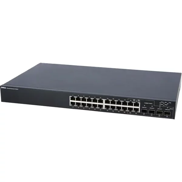 Dell 0M023F | Powerconnect 5400 Series 5424 24 X RJ-45 Ports 10/100/1000Base-T + 4 X Sfp Ports Layer 2 Managed 1U Rack-Mountable Gigabit Ethernet Network Switch-image