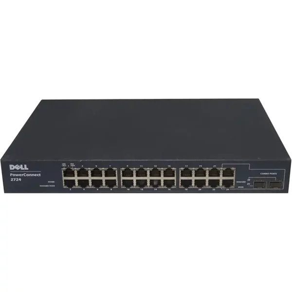 Dell TJ689 | Powerconnect 2724 24-Ports 10/100/1000Base-T + 2-Ports Sfp Layer 3 Managed Gigabit Ethernet Network Switch-image