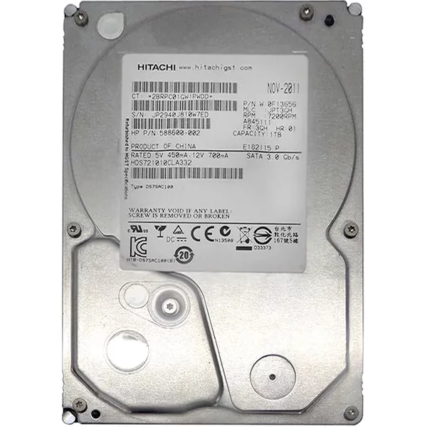 Hitachi 0F13656 | 1TB 7200RPM Sata 3Gb/S 3.5-Inch 32MB Cache Deskstar Hard Drive-image