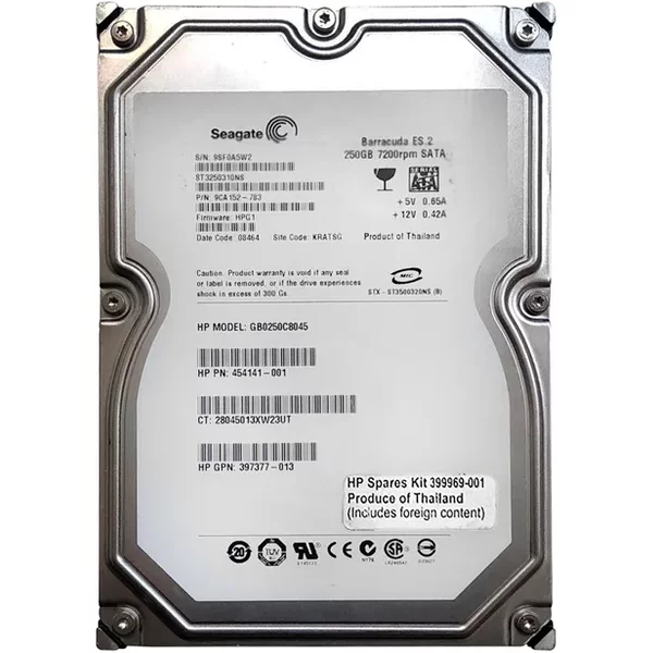 HP GB0250C8045 | 250GB 7200RPM Sata 1.5Gb/S LFF Hot-Pluggable 3.5-Inch Hard Drive For Gen1 To Gen7 Proliant Server-image