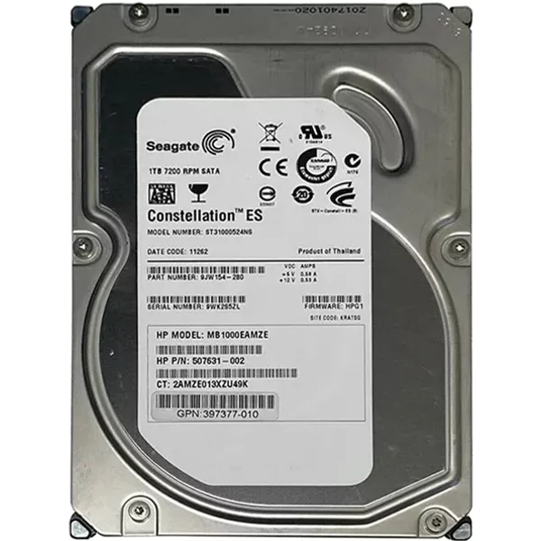 HP MB1000EAMZE | 1TB 7200RPM Sata 3Gb/S LFF Hot-Pluggable 3.5-Inch Hard Drive For Gen1/7 Proliant Server & Storage Array-image