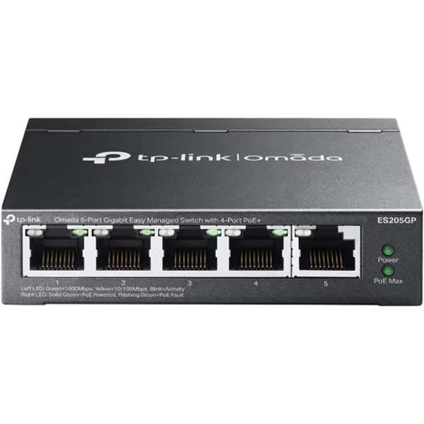 TP-LINK ES205GP | Omada 5-Port Gigabit Easy Managed Switch with 4-Port PoE+