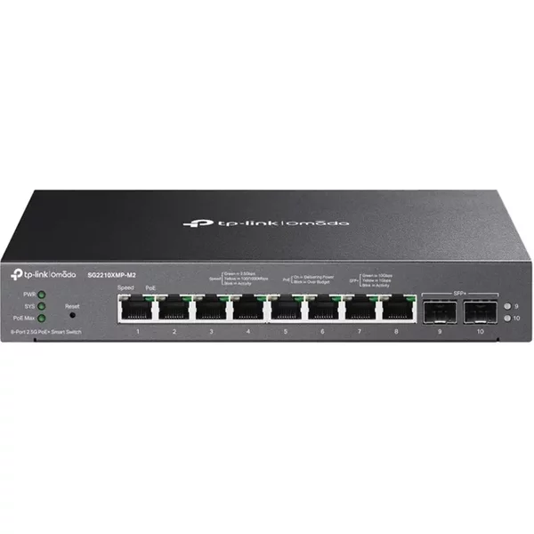 TP-LINK SG2210XMP-M2 | Omada 8-Port 2.5GBASE-T And 2-Port 10GE Sfp+ Smart Switch With 8-Port Poe+-image