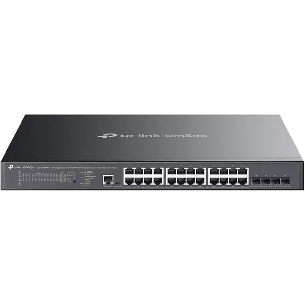 TP-LINK SG3428XMPP | Omada 24-Port Gigabit And 4-Port 10GE Sfp+ L2+ Managed Switch With 16-Port Poe+ & 8-Port Poe++-image