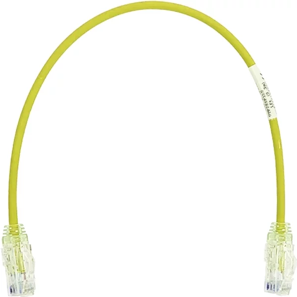 Panduit UTP28X1YL | Cat6A 28 Awg Utp Copper Patch Cable 1Ft - Yellow-image