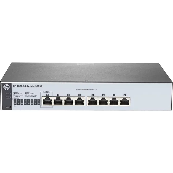 Hp J9979-60001 | Officeconnect 1820 Series 1820-8G 8 X 10/100/1000Base-T RJ-45 Ports Layer 2 Managed Gigabit Ethernet Network Switch-image