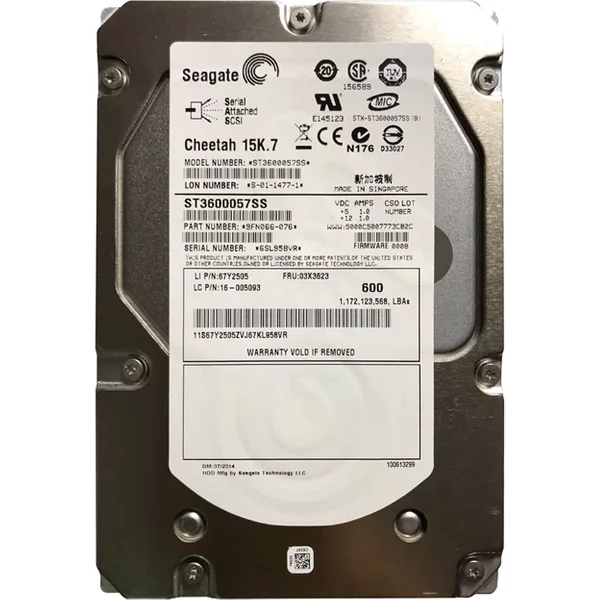 IBM 03X3623 | 600GB 15000RPM SAS 6Gb/S Hot Swappable 16MB Cache 3.5-Inch Hard Drive For Thinkserver-image