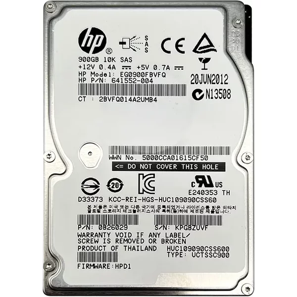 Hitachi 0B26029 | 900GB 10000RPM SAS 6Gb/S 64MB Cache 2.5-Inch Hard Drive-image