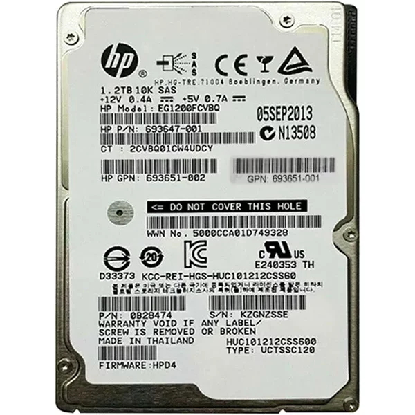 Hitachi 0B28474 | 3Par 1.2TB 10000RPM SAS 6Gb/S 2.5-Inch Hard Drive-image