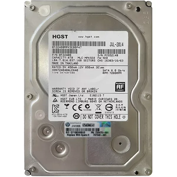 Hitachi 0F22408 | 4TB 7200RPM Serial ATA 6Gb/S 3.5-Inch Hard Drive-image