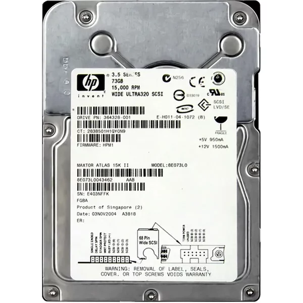 Maxtor 8E073L0 | Atlas 15K II 73.5GB 15000RPM Ultra320 Scsi 68-Pin 8MB Cache 3.5-Inch Hard Drive-image