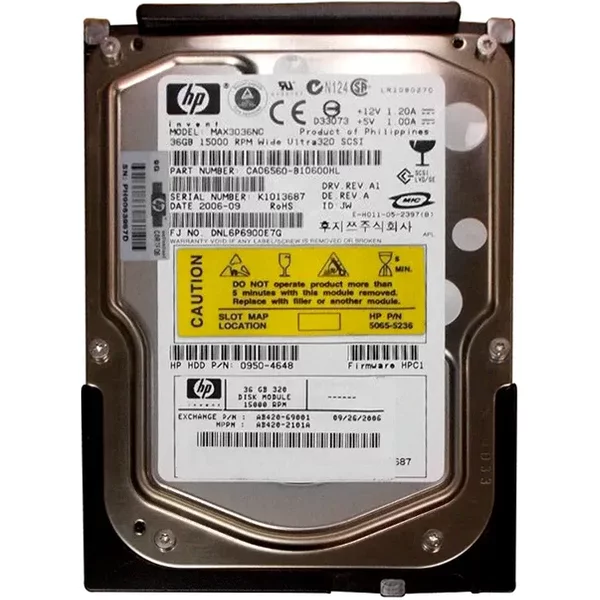 HP 0950-4648 | 36.4GB 15000RPM Ultra-320 Scsi Hot-Swappable (Lvd) 80-Pin 3.5-Inch Internal Hard Drive-image