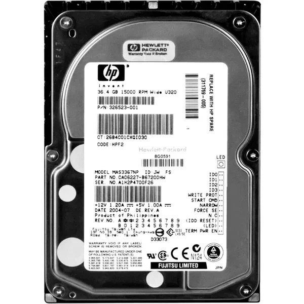 Compaq 311769-005 | 36GB 15000RPM Ultra 320 Scsi 3.5-Inch Hard Drive-image