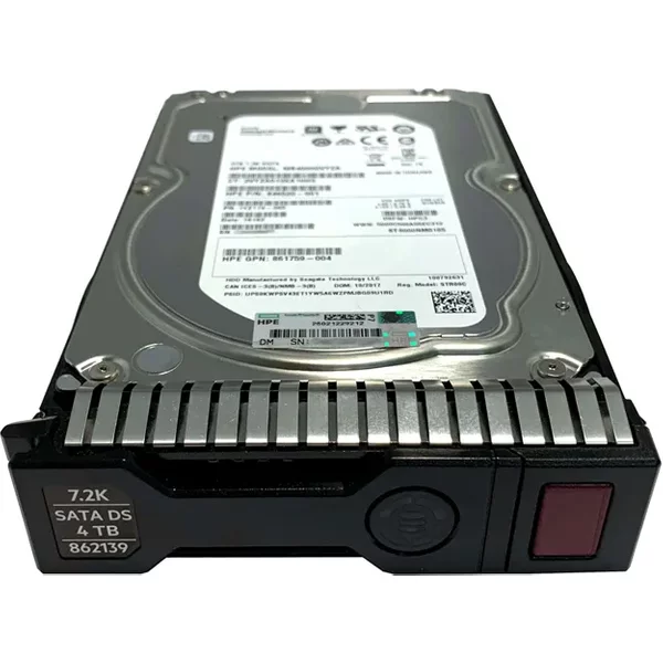 HP 862139-001 | 4TB 7200RPM Sata 6Gb/S Hot-Pluggable (512E) LFF 3.5-Inch Midline Hard Drive For Gen8/10 Proliant Server-image