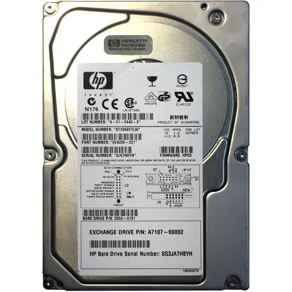 HP A7107-69002 | 36.4GB 10000RPM Ultra320 Scsi LVD 68-Pin 3.5-Inch Hard Drive-image