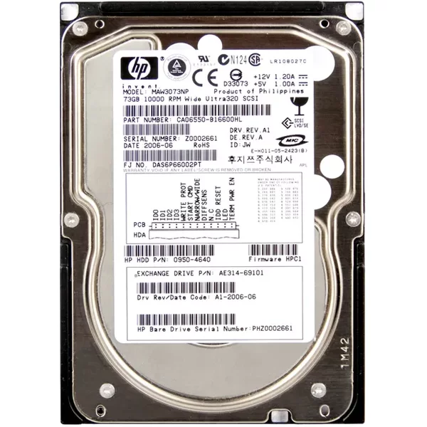 HP AE314-69101 | 73GB 10000RPM Ultra320 Scsi LVD 68-Pin 3.5-Inch Hard Drive-image