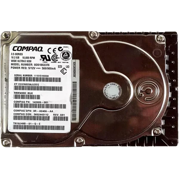 HP BD01862376 | 18.2GB 10000RPM Ultra160 Scsi Hot Swappable LVD 80-Pin 3.5-Inch Hard Drive-image