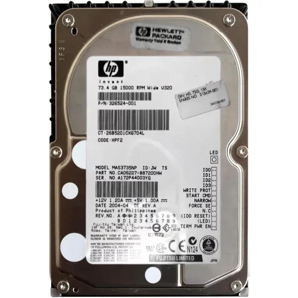 Fujitsu CA06227-B87200HW | 73.5GB 15000RPM Ultra320 Scsi 68-Pin 8MB Cache 3.5-Inch Hard Drive-image