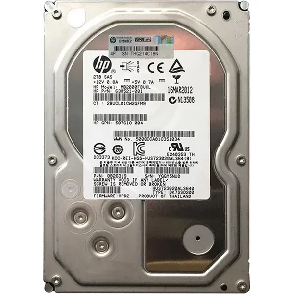 Hgst HUS723020ALS640 | Ultrastar 7K3000 Series 2TB 7200RPM SAS 6Gb/S 64MB Cache 512E 3.5-Inch Enterprise Hard Drive-image